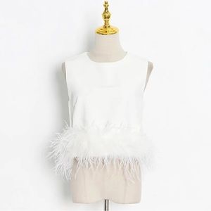 White Feather Top